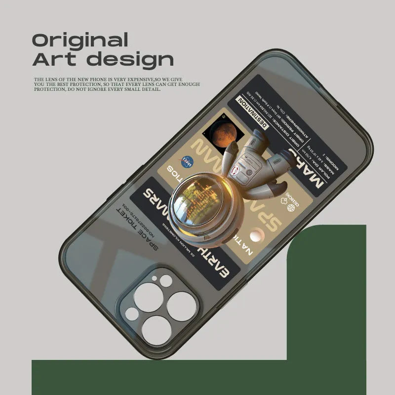 Black TPU phone case for Apple iPhone showing protective shell design with Mars Ticket colour option