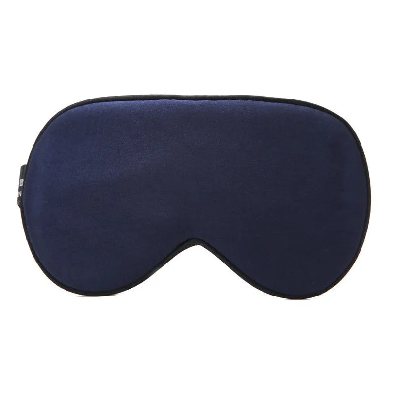 Double-sided mulberry silk sleep mask showing embroidered print in a selection of its 22 colour options.