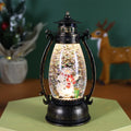 Crystal ball portable oil lamp Christmas decoration with light-emitting feature and snowman or elderly design