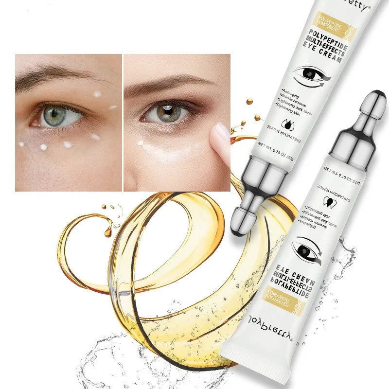 20g anti dark circle eye cream with peptide formula for puffiness reduction in white packaging