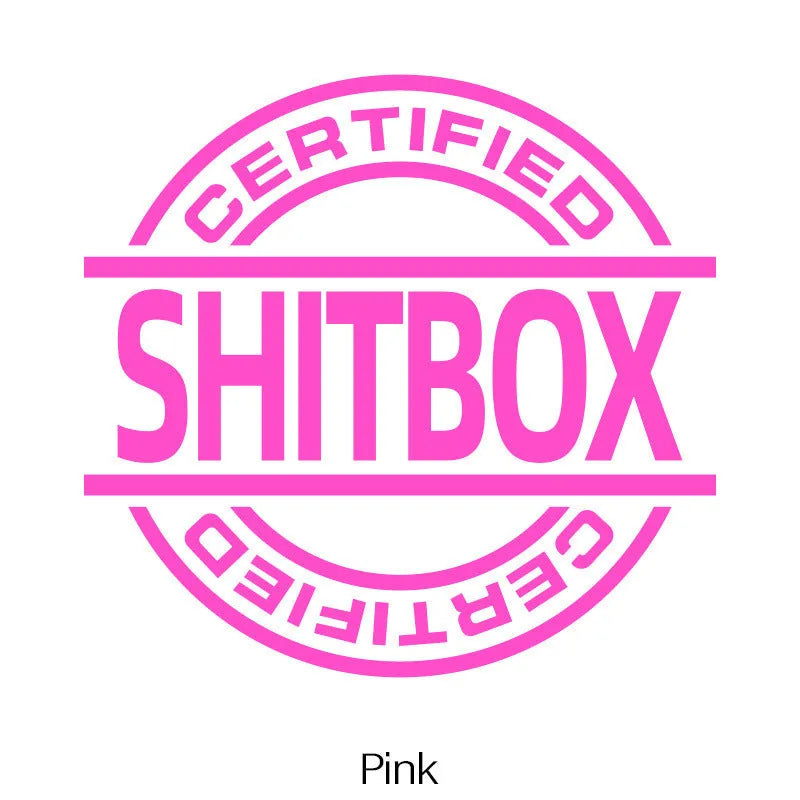 13x12cm vinyl car sticker in various colour options including glitter and metallic finishes