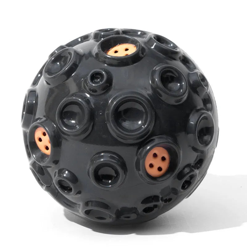 Coloured natural rubber dog toy ball with a bumpy texture for aggressive chewers and teeth cleaning
