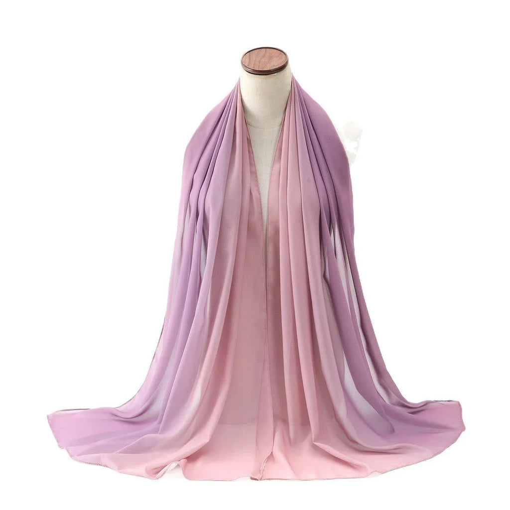 Women's bubble towel texture summer scarf in polyester chiffon showing colour options and 175cm length