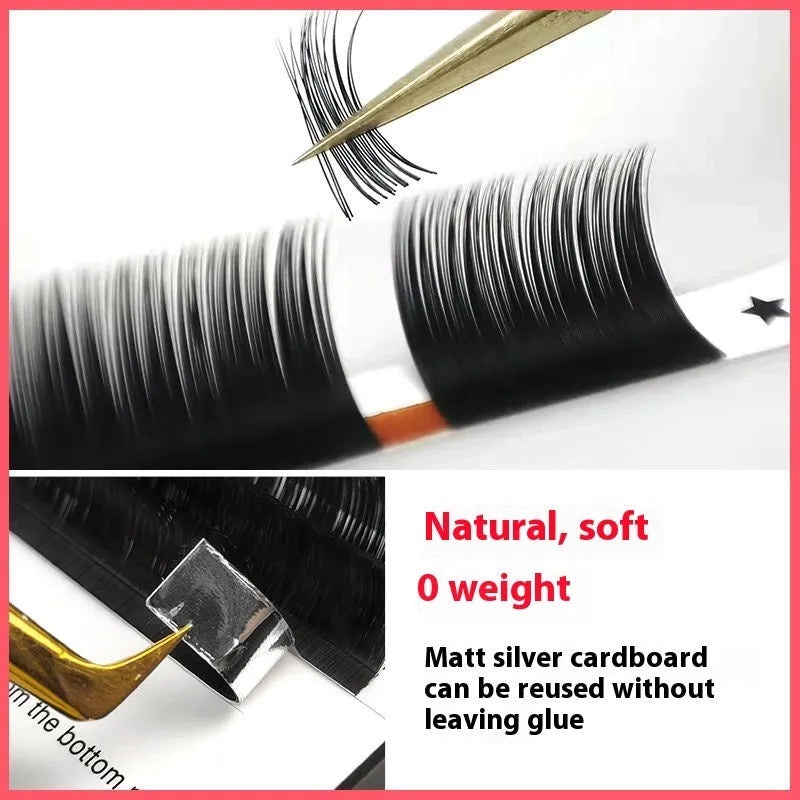Pair of dense 16-row false eyelashes made from mink hair, showing a matte finish.