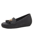 Nude casual work shoes with a mid heel, round toe, available in black, brown, blue, and milky white.