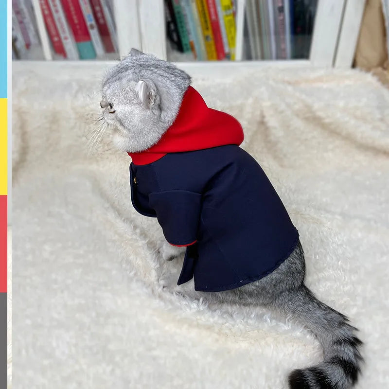 Tiger staff yuren coloured pet hoodie photo prop for cats and dogs on mannequin