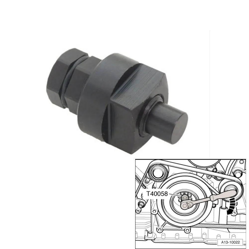 Aodi T40058 crankshaft rotating sleeve timing tool with adapter for engine service