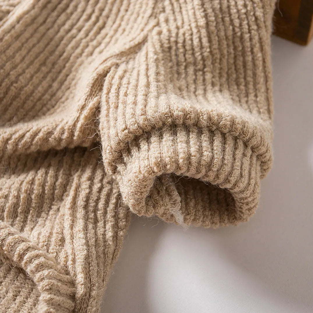 Brown cloth pullover sweater for small breed dogs on mannequin showing casual style