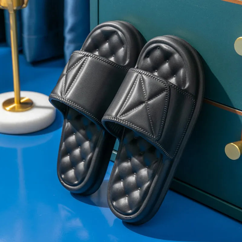 Non-slip EVA bathroom slippers with 3.5cm thick sole in multiple colour options
