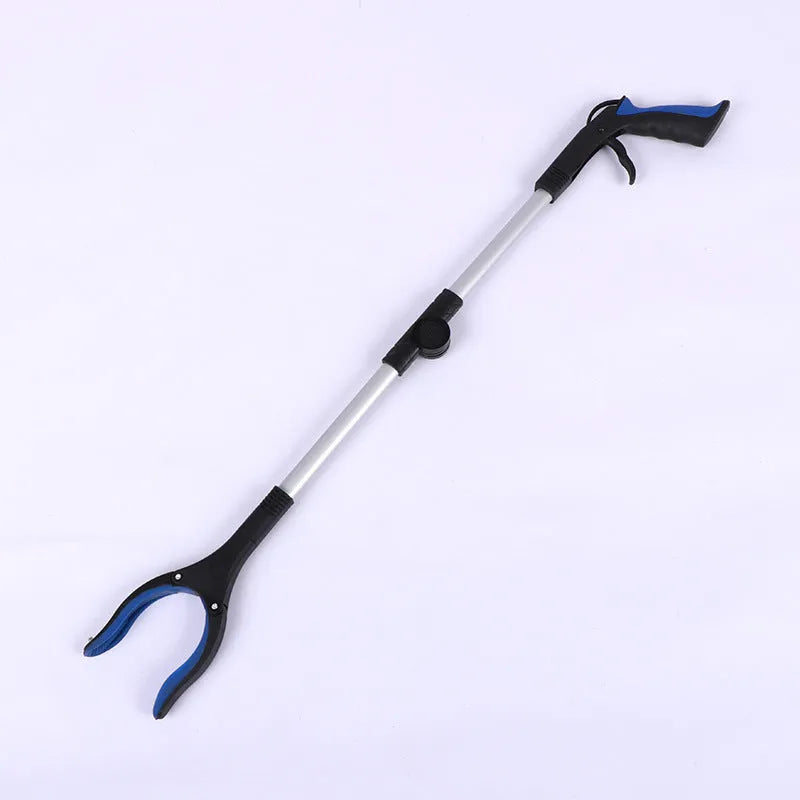 Foldable aluminium alloy garbage clamp extended to 80cm with magnetic sucker and coloured handle