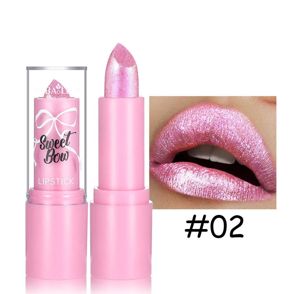 Sweetheart Bow XINGX Diamond Lipstick in six colour options with standard bullet format