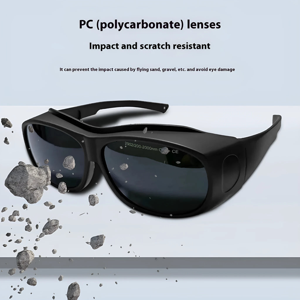 Protective welding goggles with photon skin rejuvenation features and laser protection