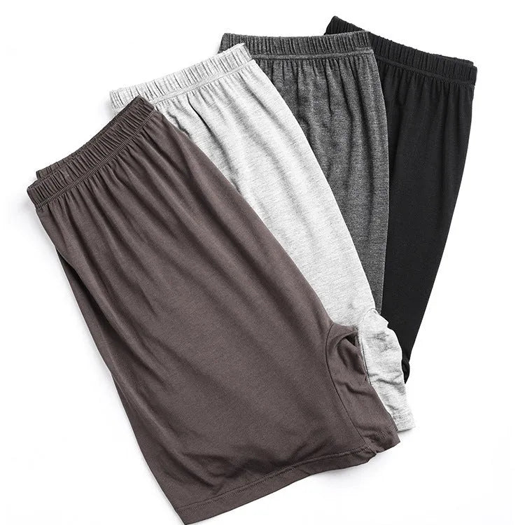 Men's solid colour high-waist boxer shorts in modal fabric on a white background