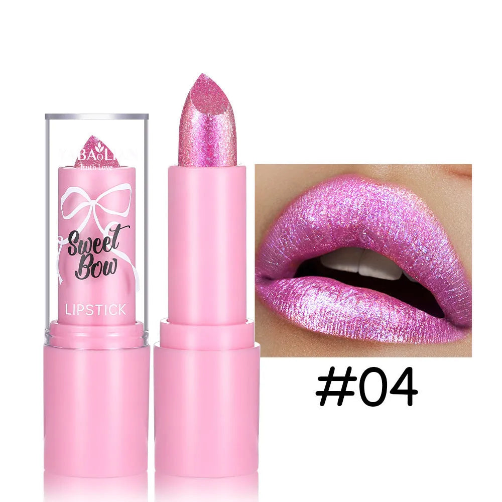 Sweetheart Bow XINGX Diamond Lipstick in six colour options with standard bullet format