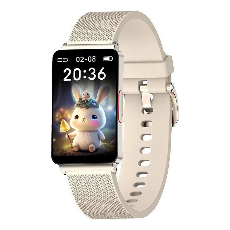 Blood Glucose Smart Bracelet with touch screen and TPU strap in black, gold, or silver colours