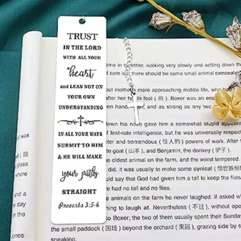 Stainless steel metal bookmark with European style design and CFS5170 steel colour finish