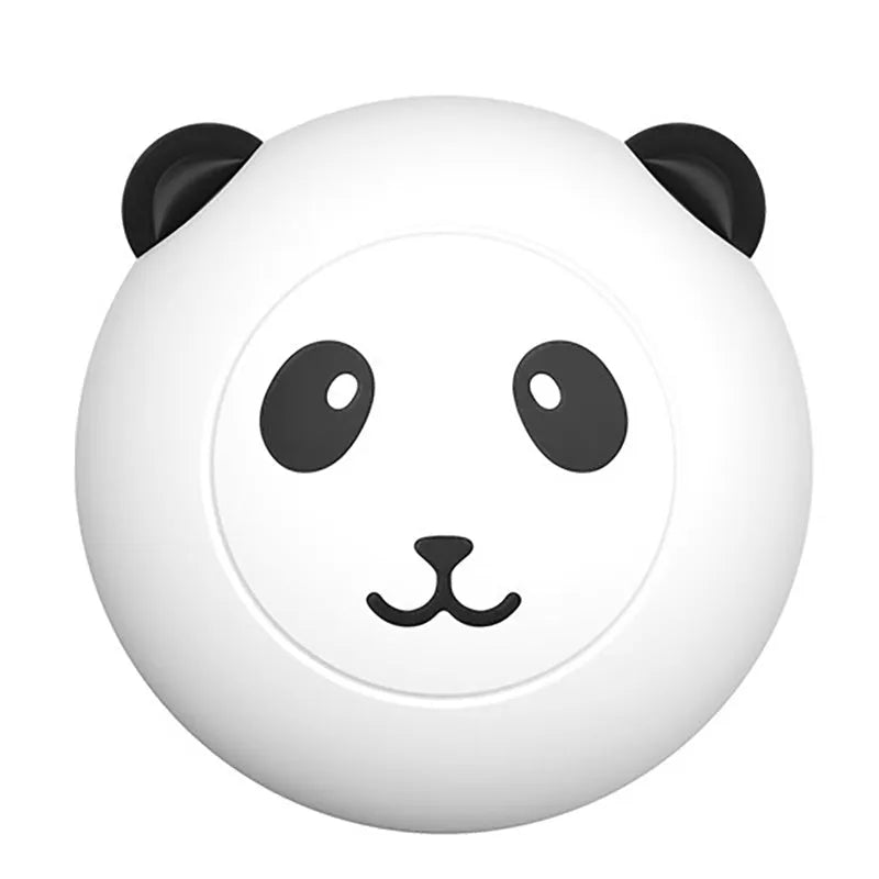 Panda-shaped silicone pet bath brush for cats and dogs with integrated handle