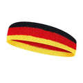 Colourful sports headband in multi-colour combinations for adult basketball and running activities