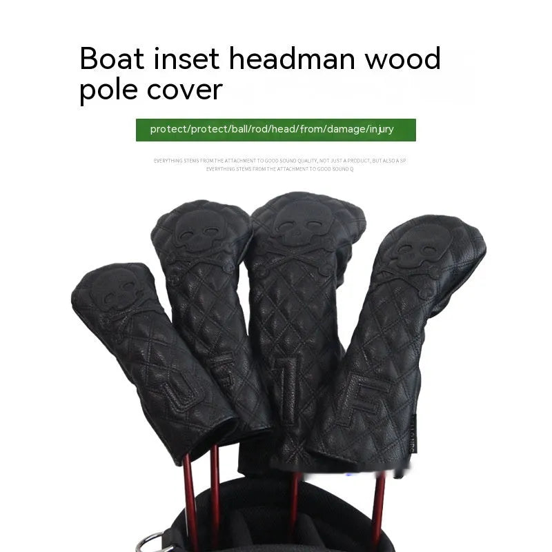 Black and white golf waterproof wooden pole protective cover for sports equipment