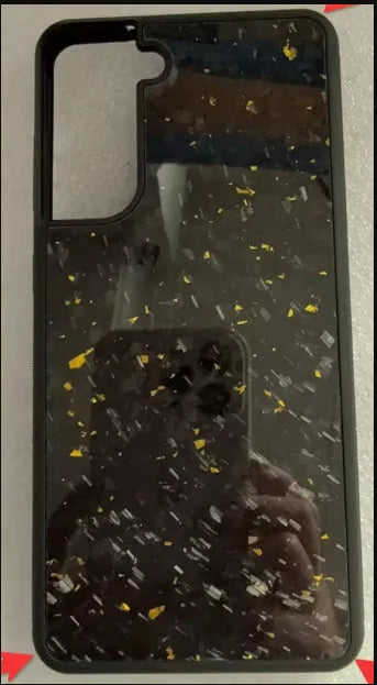 Samsung Galaxy phone case with Forged texture design in red colour