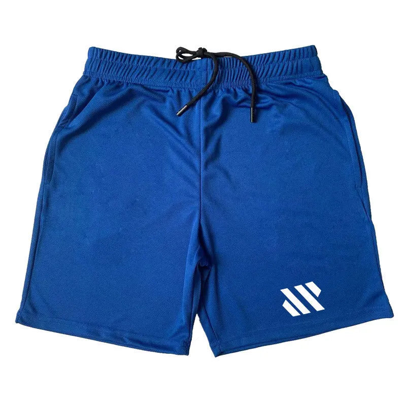 Man's loose-fit metal silk fabric sports shorts in army green colour for running.