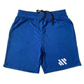 Man's loose-fit metal silk fabric sports shorts in army green colour for running.