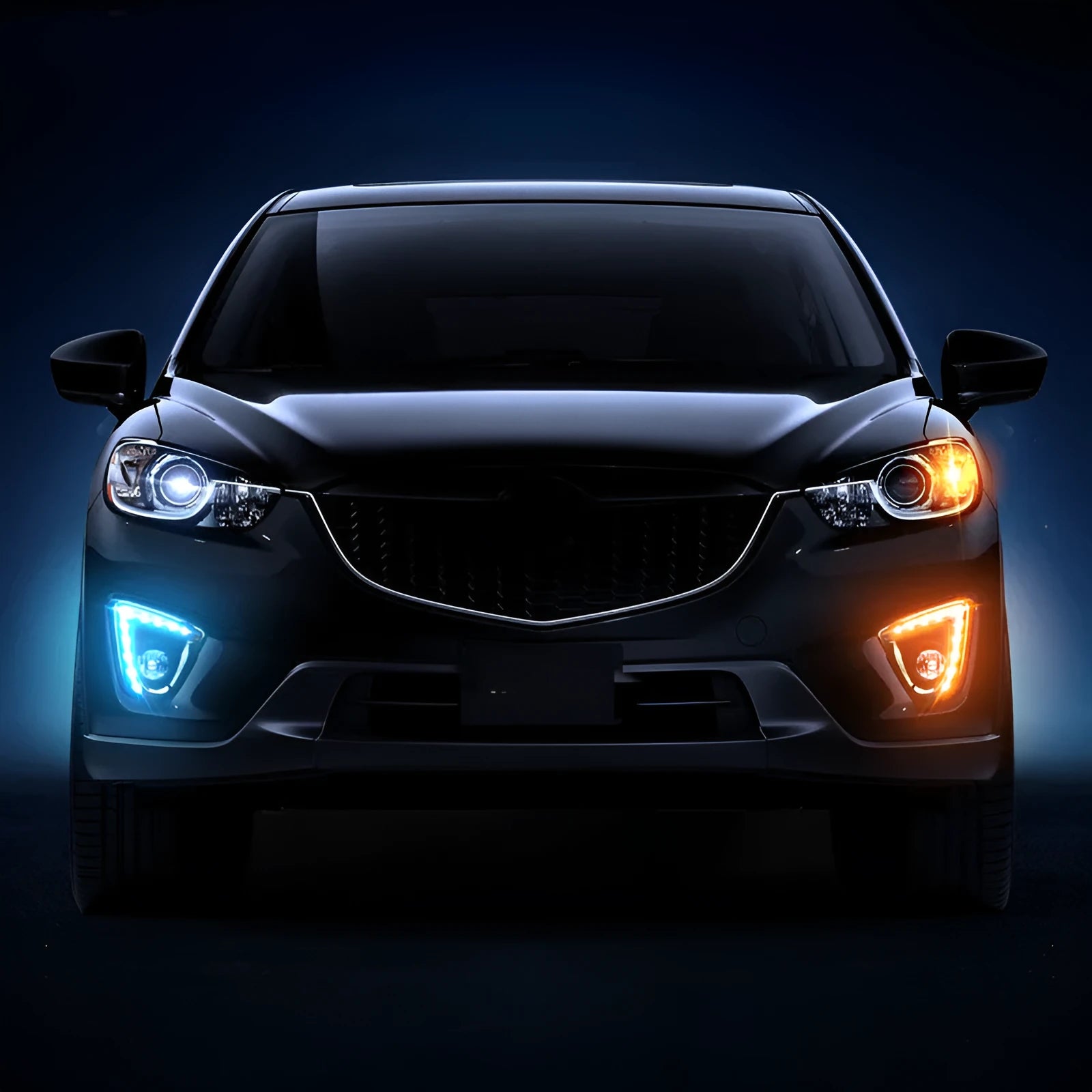 Mazda CX-5 daytime running light LED lamp set with electroplated finish