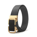 Toothless nylon canvas men's belt with alloy buckle in multiple colour options measuring 120cm