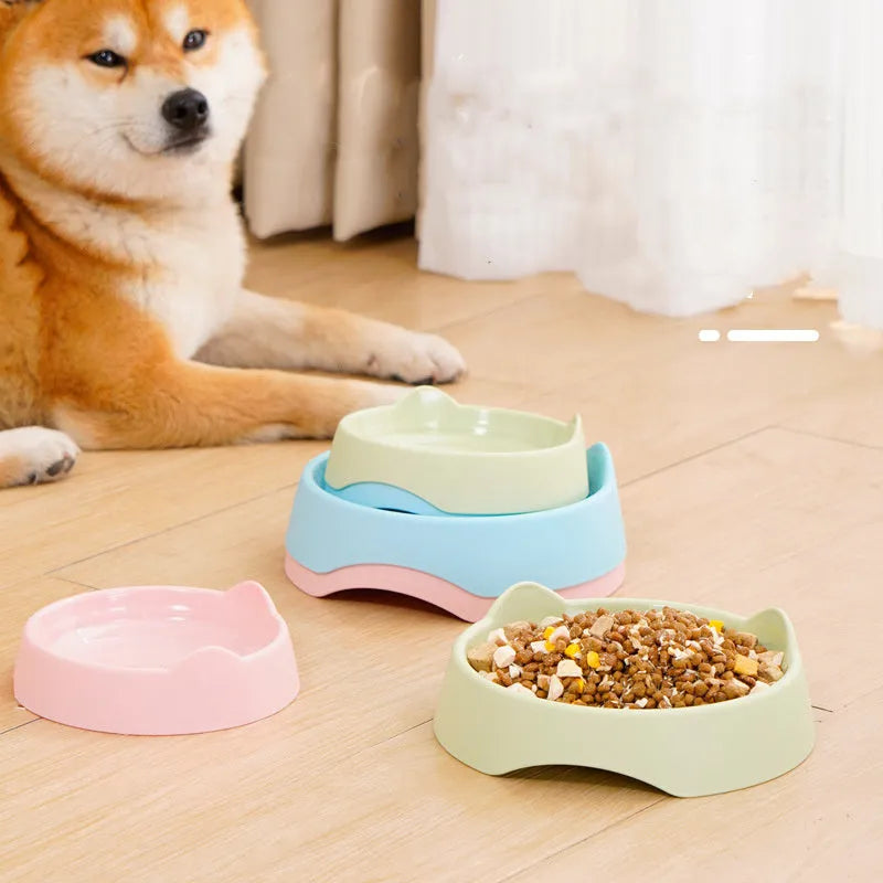 Ceramic dog slow feeder bowl with puzzle maze pattern in blue colour