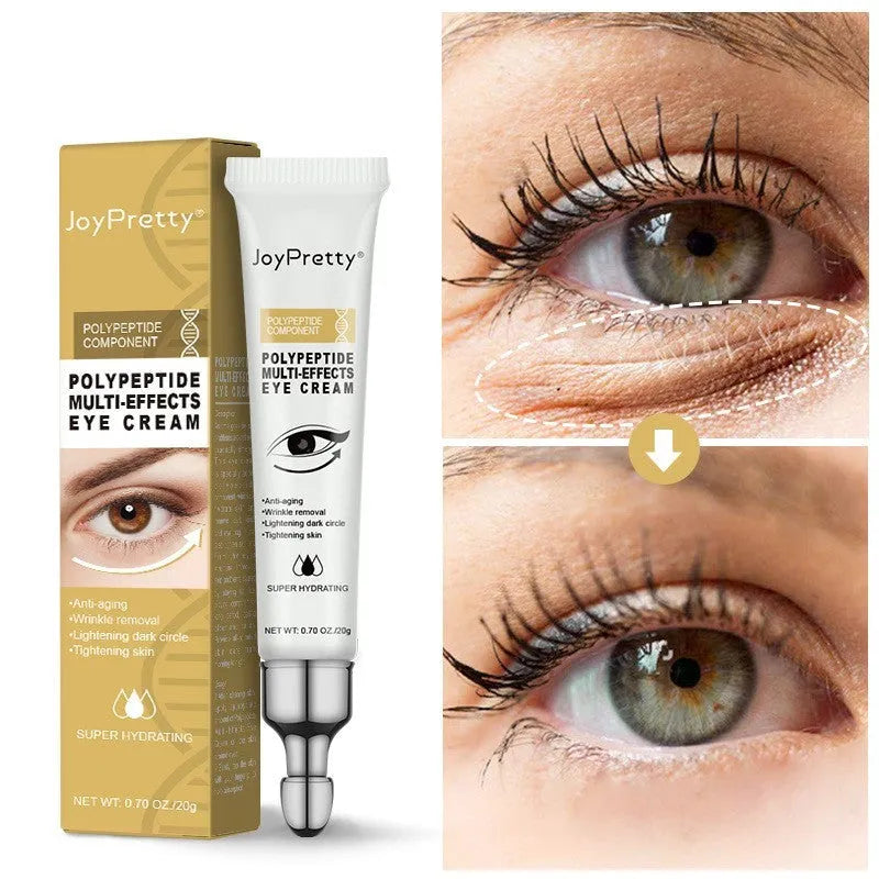 20g anti dark circle eye cream with peptide formula for puffiness reduction in white packaging