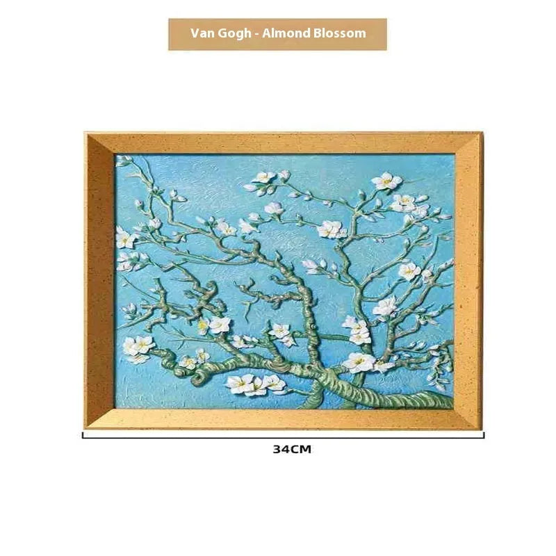 DIY oil painting by numbers kit on epoxy pottery canvas with brushes and paints for Van Gogh Starry Night