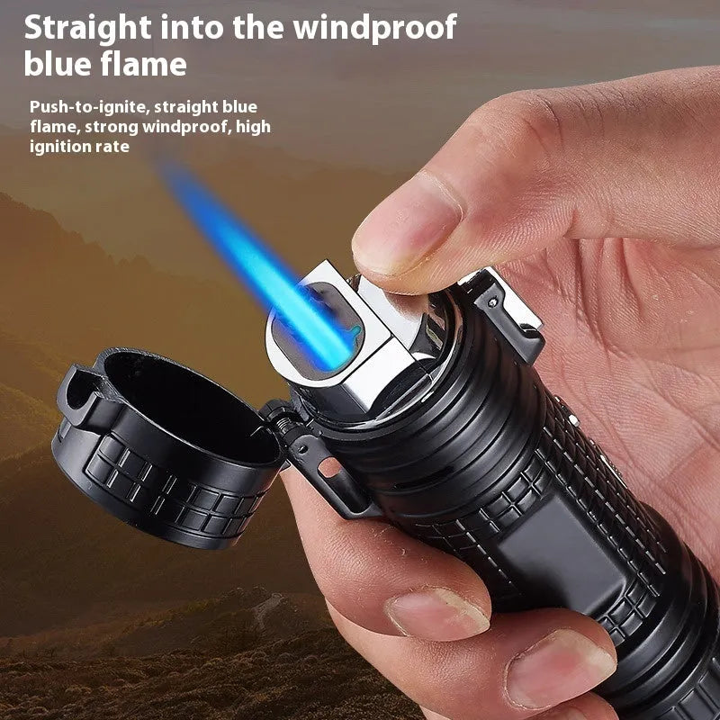 TH727 multi-function metal flashlight lighter in five colour options