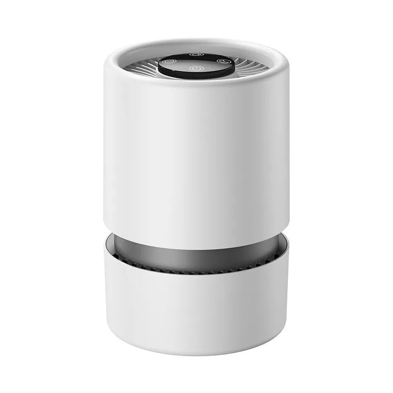 White desktop air purifier with simple design for small room formaldehyde and odour removal