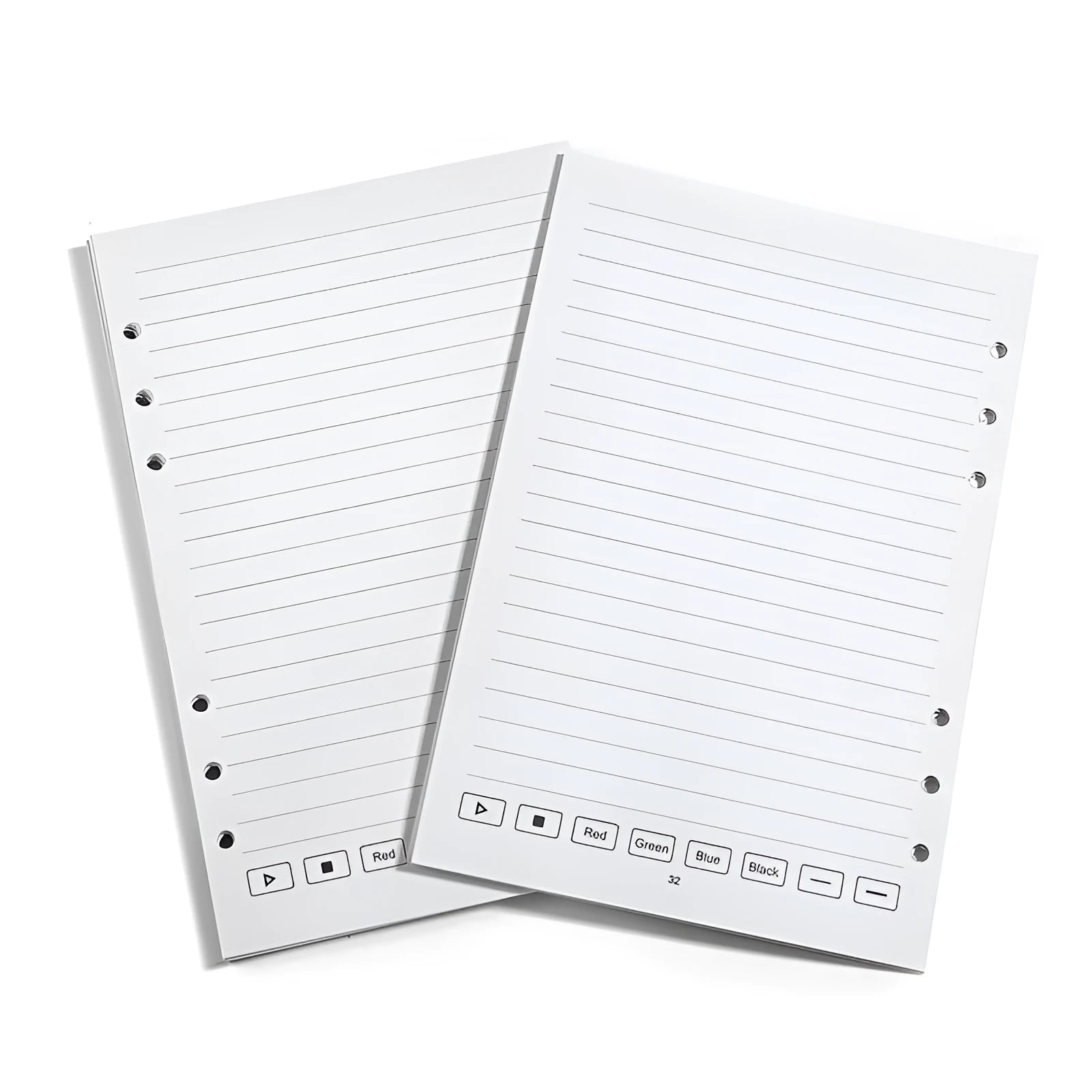 Loose spiral notebook filling paper with zodiac forest pages and multiple refill types for 6-hole systems