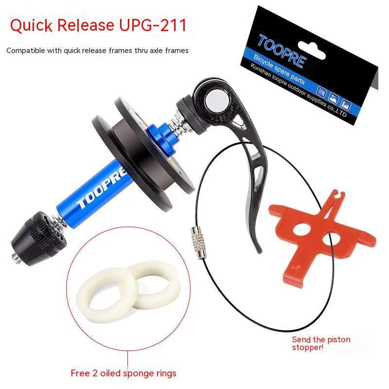 Aluminium bicycle chain holder tool shown in barrel shaft, basic and quick release versions.