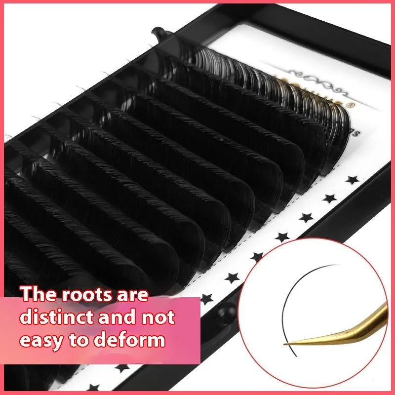 Pair of dense 16-row false eyelashes made from mink hair, showing a matte finish.