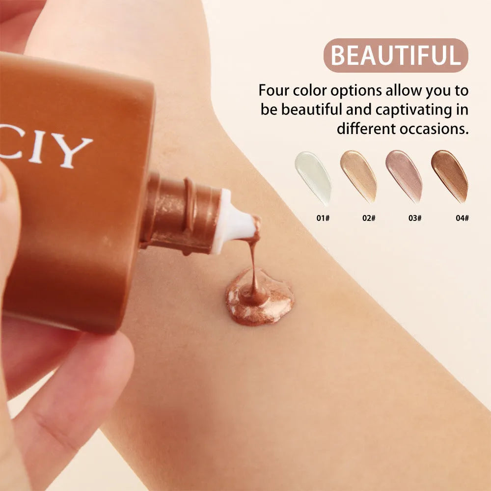 30ml face and body contour liquid bottle with brightening formula in four shade options