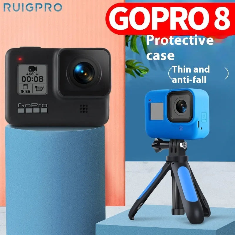 GoPro Hero8 Black protective sleeve and carrying strap accessory kit in blue colour