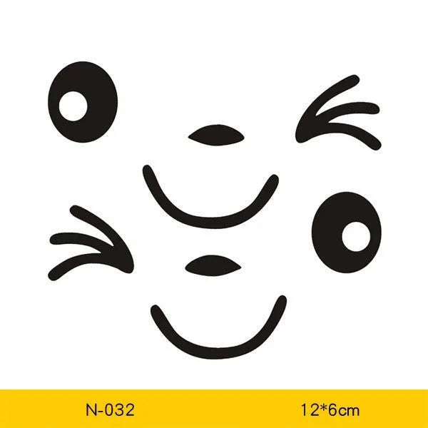 Reflective cartoon eye car body stickers pair for electric vehicle decoration