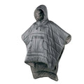 Army green wearable cloak sleeping bag with hood and sleeves for outdoor camping