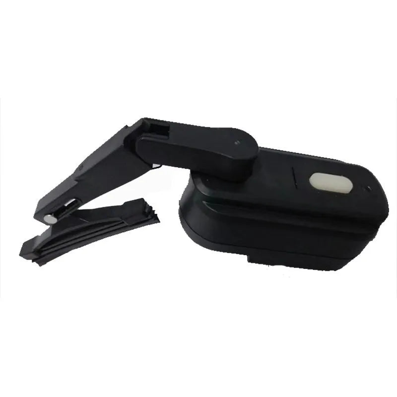 Black plastic 800mA motorcycle helmet wiper motor with 65mm blade, model TZ-HW065.