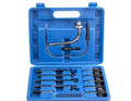 Thirteen-piece automatic transmission oil refuelling machine and pumping tool connector kit with transmission injector tool
