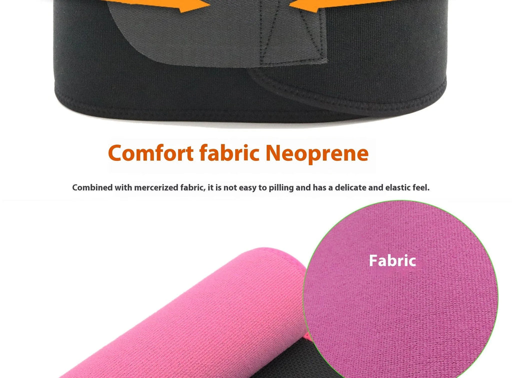Neoprene hot lumbar support belt for fitness and running in black colour