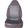 Black quilted PU and polyester fabric universal car seat cover with plastic hooks