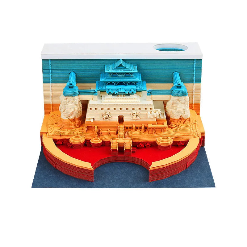 One Piece anime sticky notes pad showing cartoon architecture design on 80x45mm craft paper