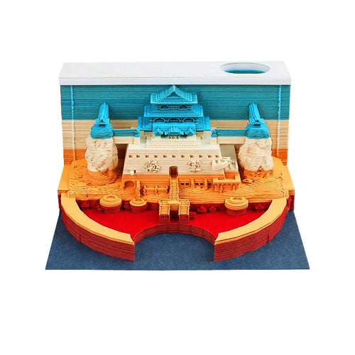 One Piece anime sticky notes pad showing cartoon architecture design on 80x45mm craft paper