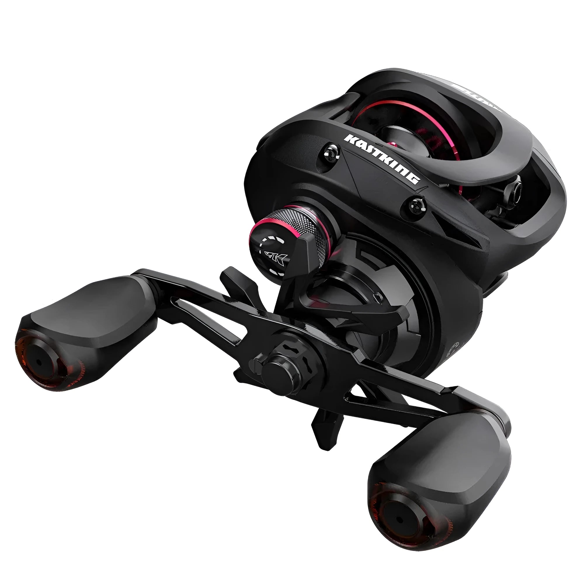 Drip wheel fishing reel with left or right hand retrieve option and included storage vessel