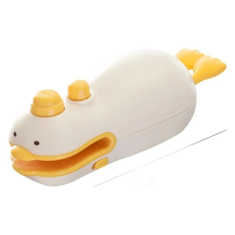 Small yellow duck rechargeable sealing machine with animal jacquard pattern and charging cable