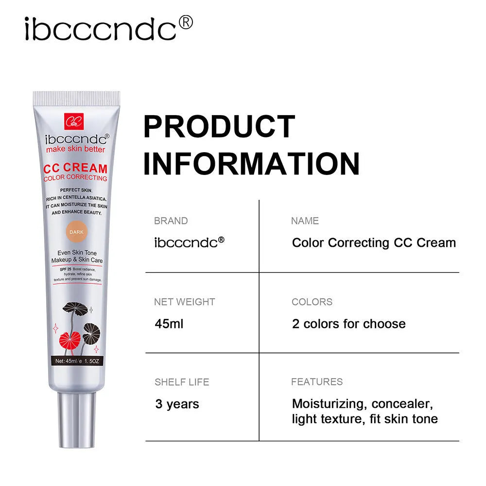 Erborian BCC Centella Asiatica CC cream tube in Light and Dark shades, a colour-correcting makeup base.