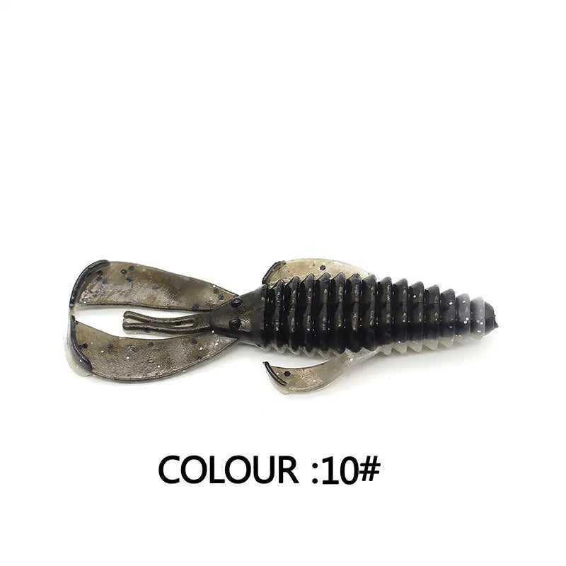PVC fishing soft bait lure in 8cm and 12cm sizes with multiple colour options for anglers